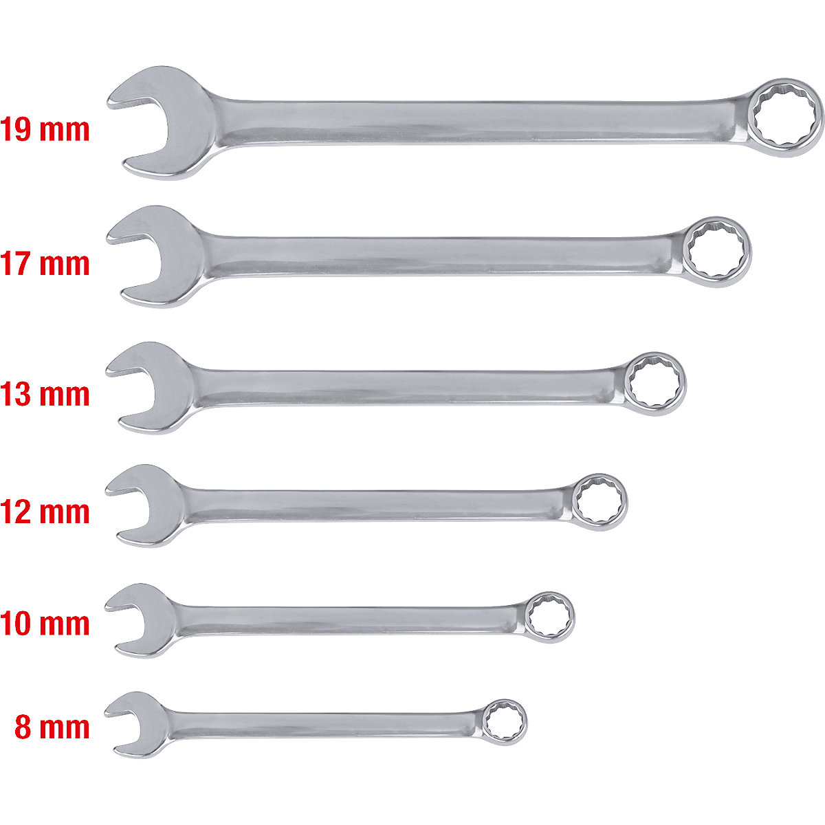 Stainless steel combination spanner set – KS Tools (Product illustration 2)-1