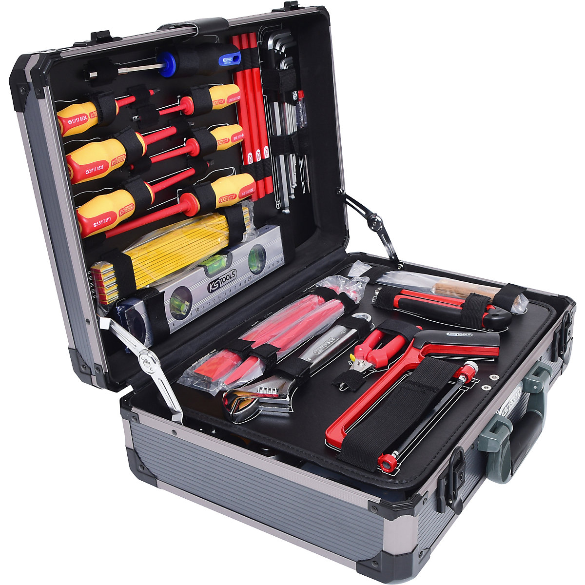 Mallette à outils d'électricien 1/4'' + 1/2'' – KS Tools: 128 éléments