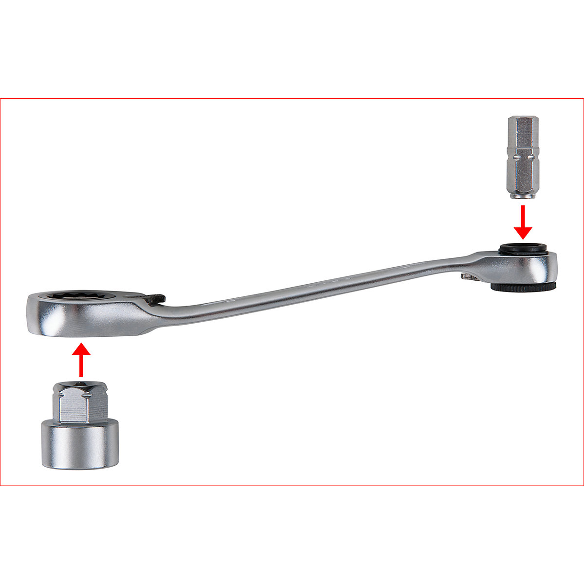 1/4'&#x27; + 11 mm doorgang-dopsleutel- en bitset – KS Tools (Productafbeelding 8)-7
