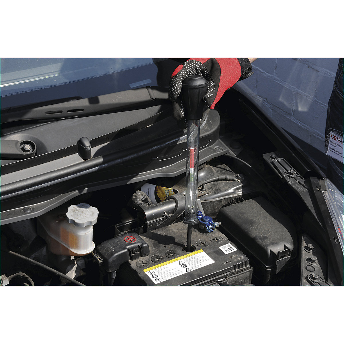 Zuurtester voor batterijvloeistof – KS Tools (Productafbeelding 3)-2