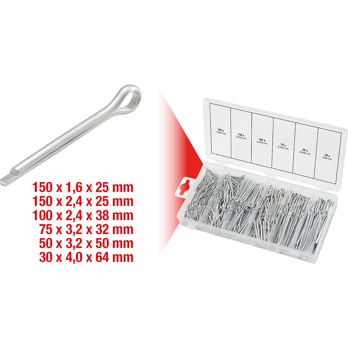 Assortiment splitpennen – KS Tools (Productafbeelding 12)-11