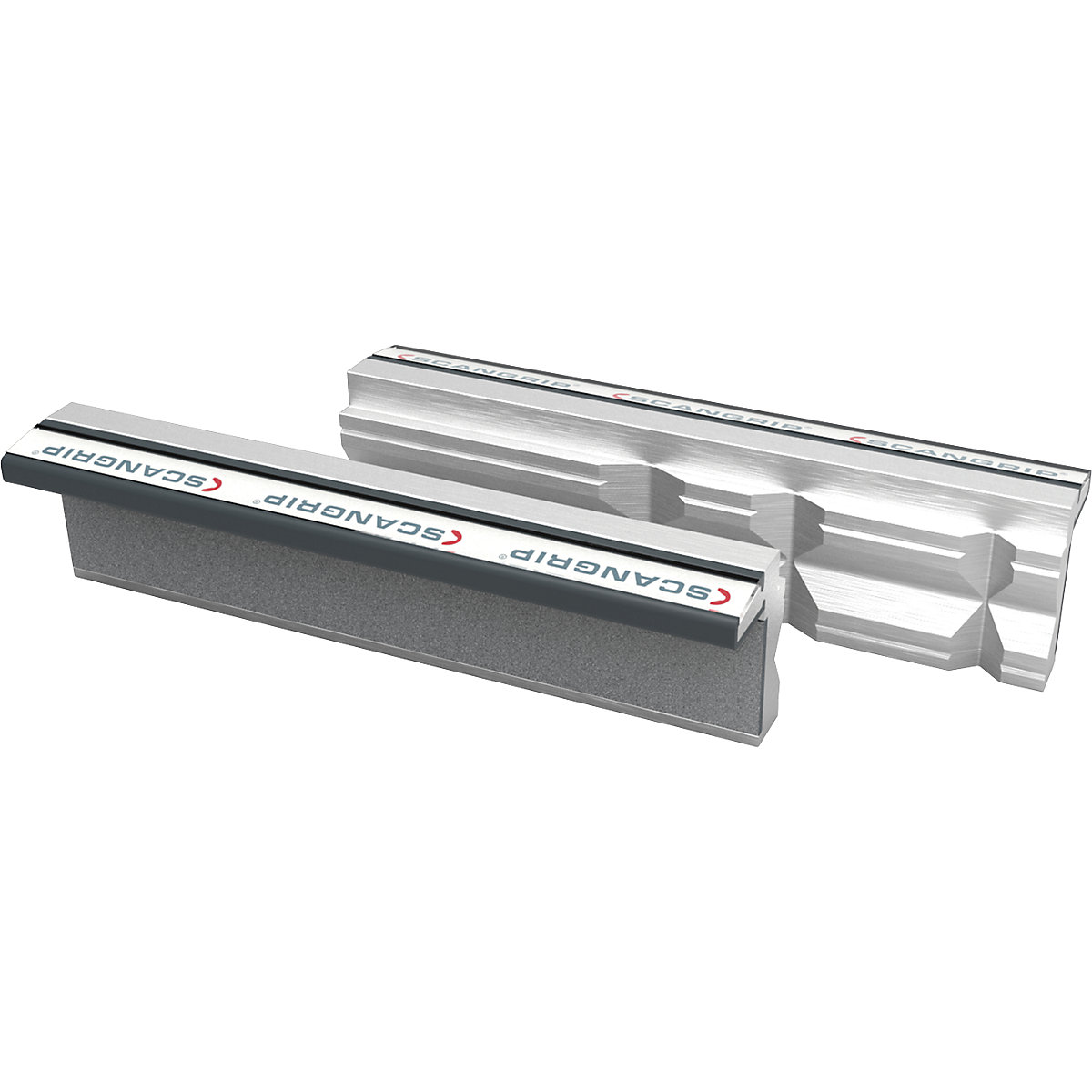 SCANGRIP Prismatische bankschroefbekken magneetstrip: aluminium, 1 paar | VINK