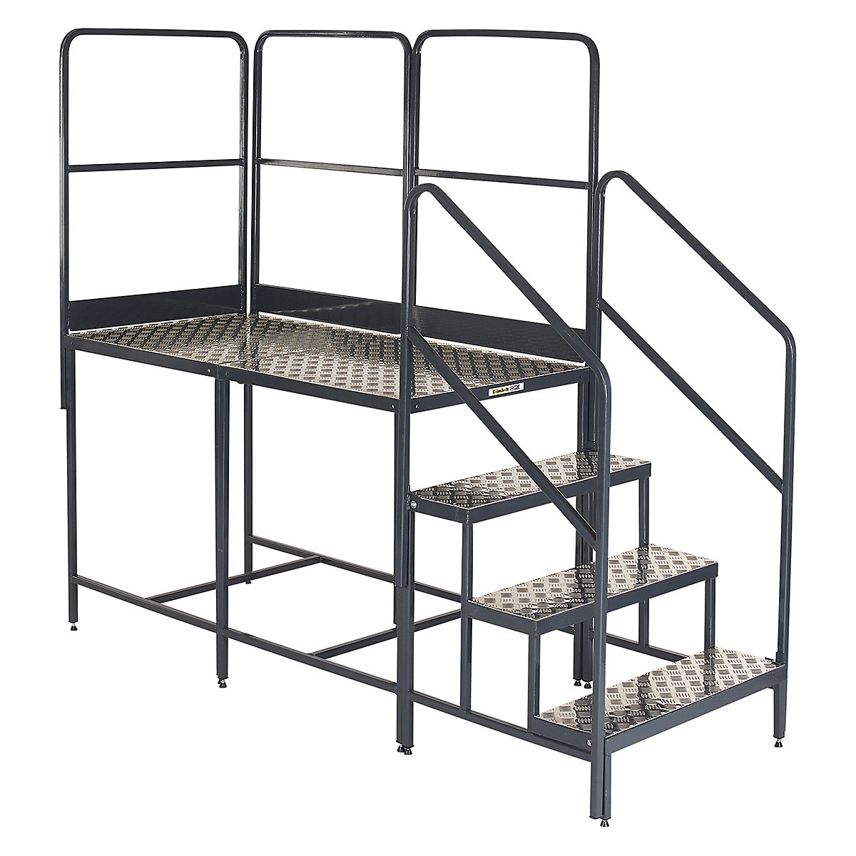 CLIMB-IT Platforms | Single & Double, CLIMB-IT Platforms | Single & Double, CLIMB-IT UK Platforms | 2x 1000mm High Platforms | 3 Tread | 3 Guardrails-4