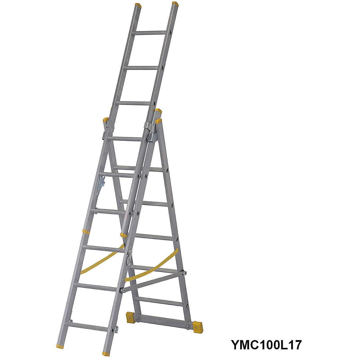 Werner Box Section Triple extension Ladder (Product illustration 3)-2