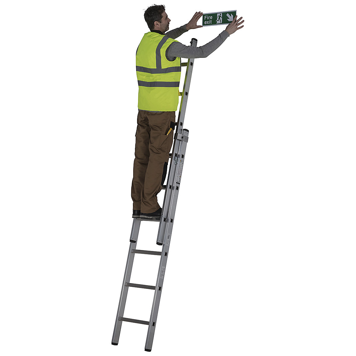 Werner Square Rung 2 Section Extension Ladder (Product illustration 13)-12