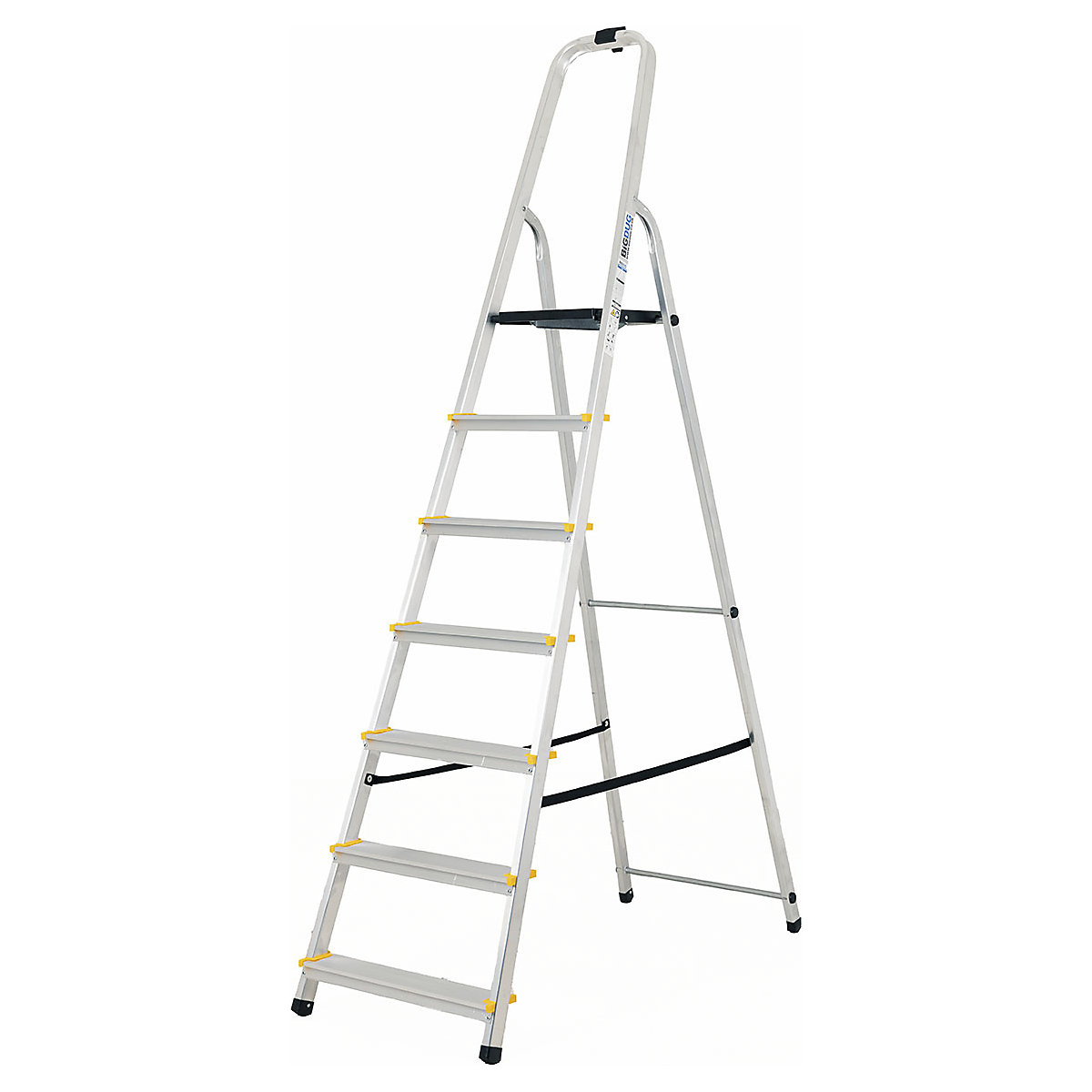 BiGDUG Aluminium Step Ladders, BiGDUG Aluminium Step Ladders, BiGDUG Aluminium Step Ladder | 7 Tread | Closed Height: 2150mm | EN131-4