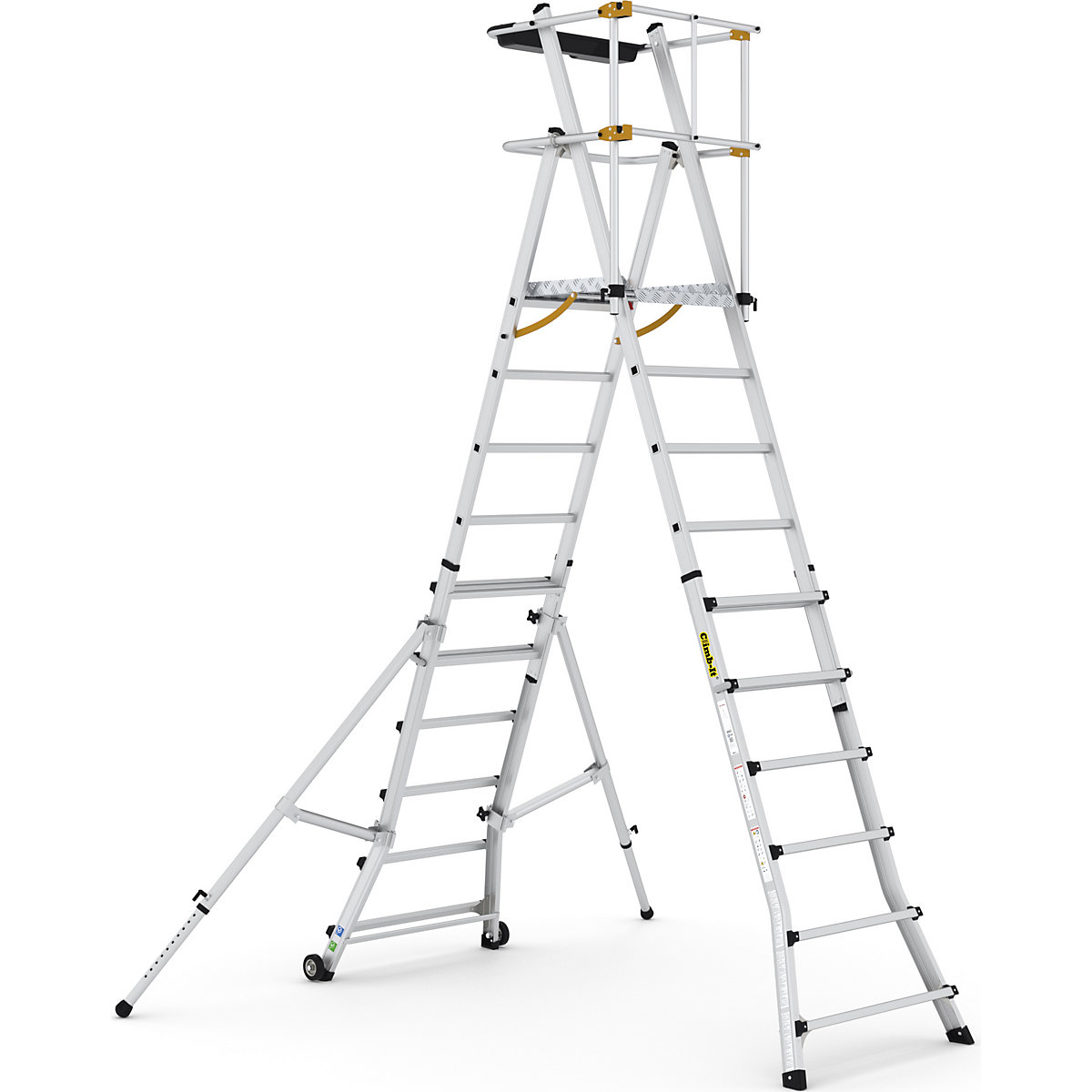 CLIMB-IT Folding Telescopic Large Platform Steps (Product illustration 2)-1