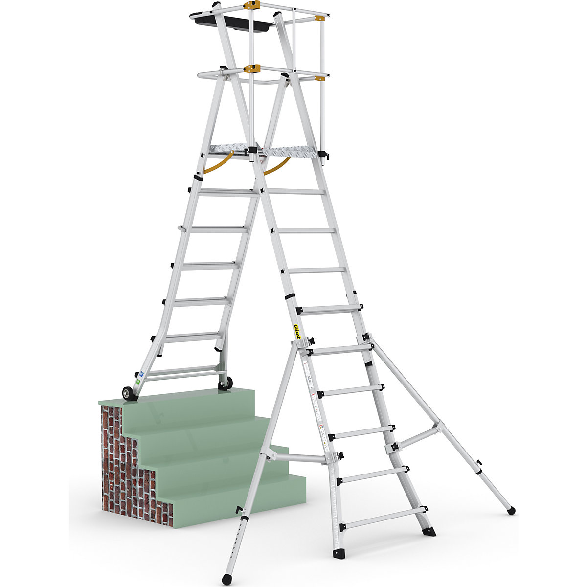 CLIMB-IT Folding Telescopic Large Platform Steps (Product illustration 3)-2