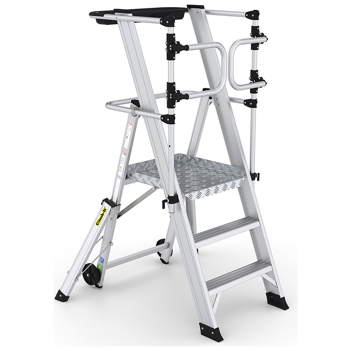 CLIMB-IT Large Platform Folding Steps with Safety Gates