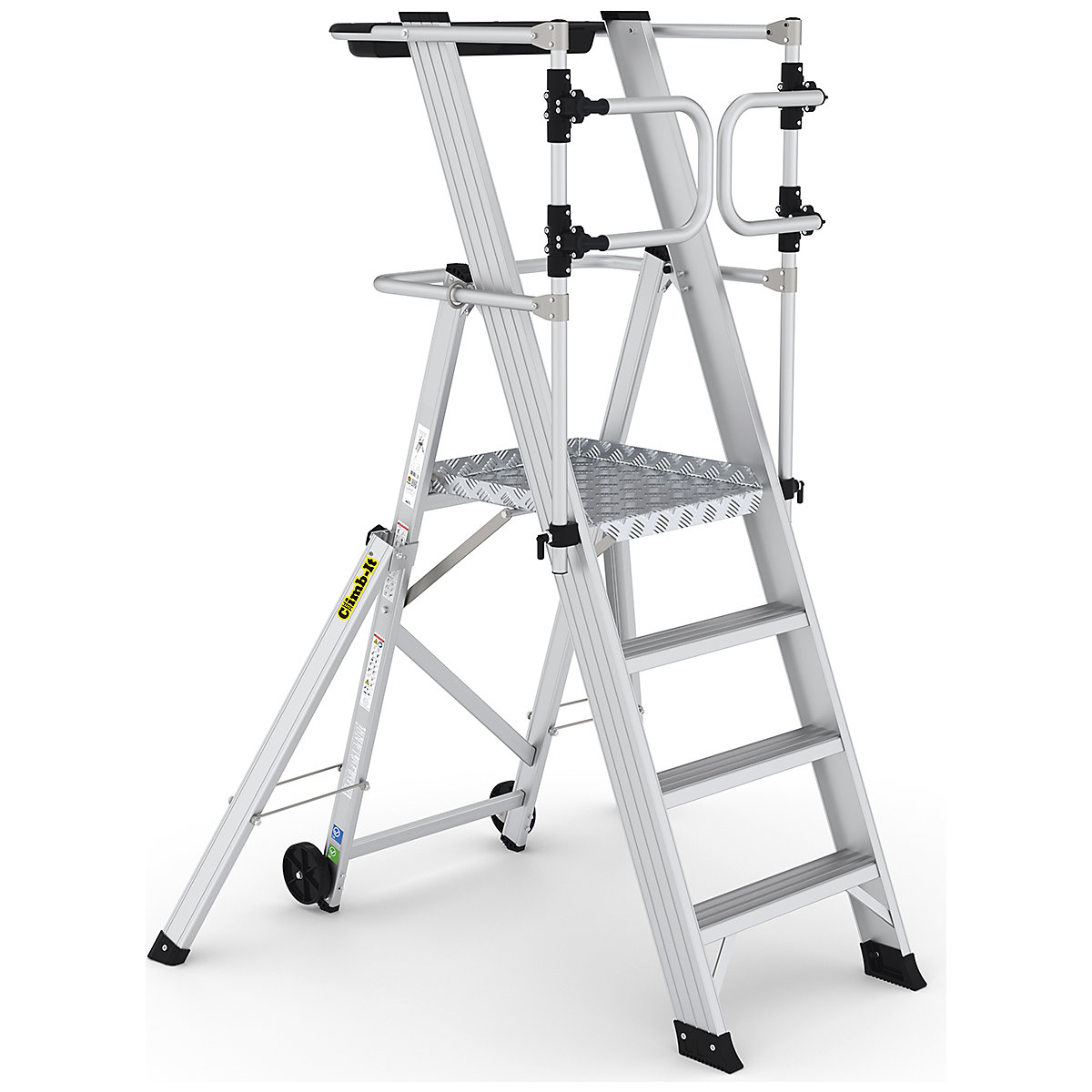 CLIMB-IT Large Platform Folding Steps with Safety Gates, CLIMB-IT Large Platform Folding Steps with Safety Gates, Climb-It Large Platform Folding Steps with Safety Gates | 4 Tread | 150kg UDL-2