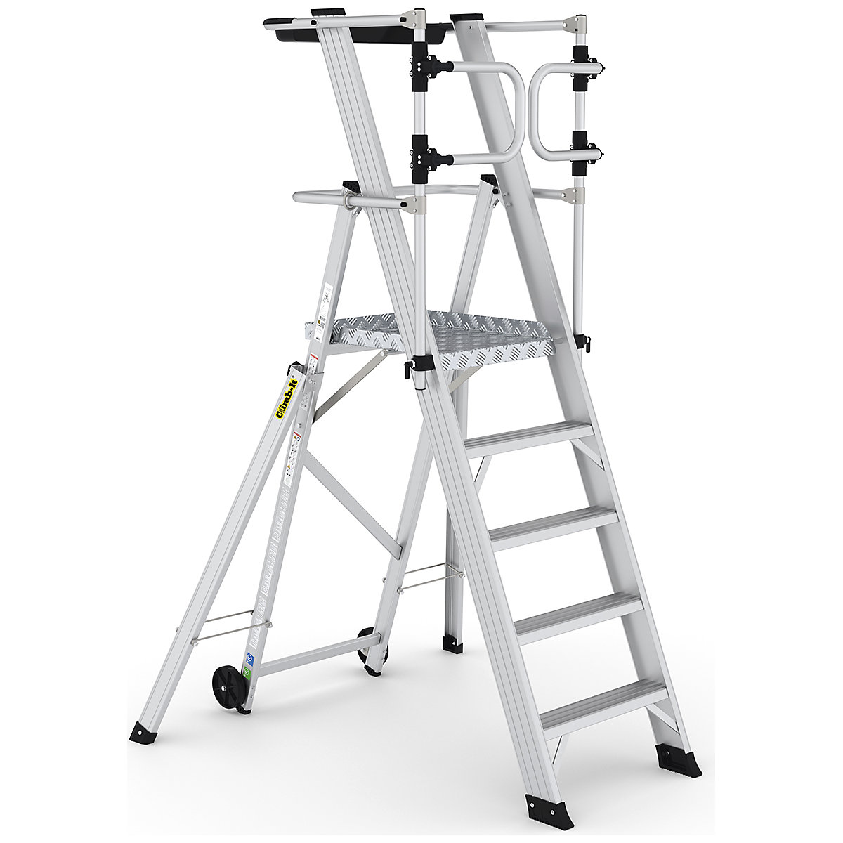 CLIMB-IT Large Platform Folding Steps with Safety Gates, CLIMB-IT Large Platform Folding Steps with Safety Gates, Climb-It Large Platform Folding Steps with Safety Gates | 5 Tread | 150kg UDL-4