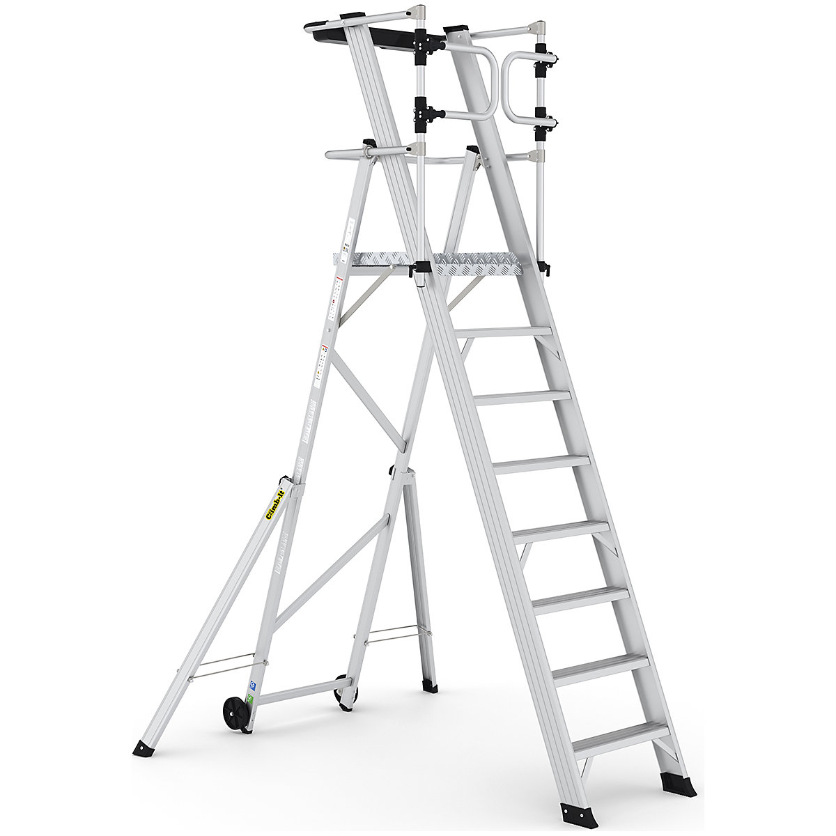 CLIMB-IT Large Platform Folding Steps with Safety Gates, CLIMB-IT Large Platform Folding Steps with Safety Gates, Climb-It Large Platform Folding Steps with Safety Gates | 8 Tread | 150kg UDL-9
