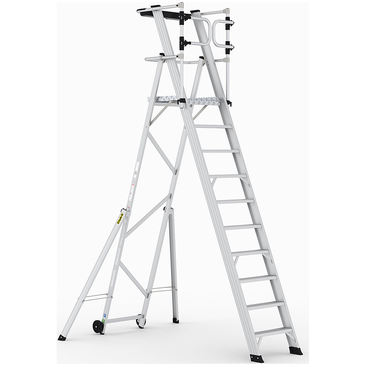 CLIMB-IT Large Platform Folding Steps with Safety Gates, CLIMB-IT Large Platform Folding Steps with Safety Gates, Climb-It Large Platform Folding Steps with Safety Gates | 10 Tread | 150kg UDL-13