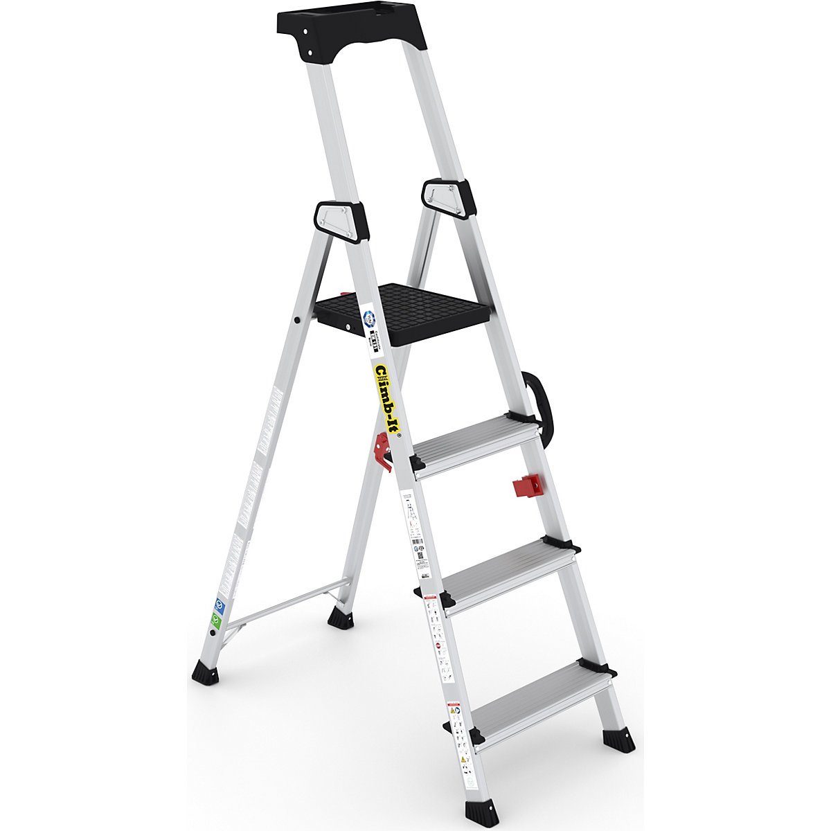 CLIMB-IT Professional Stepladders with Carry Handle, CLIMB-IT Professional Stepladders with Carry Handle, Climb-It Professional Stepladders with Carry Handle | 4 Tread | 150kg UDL-3