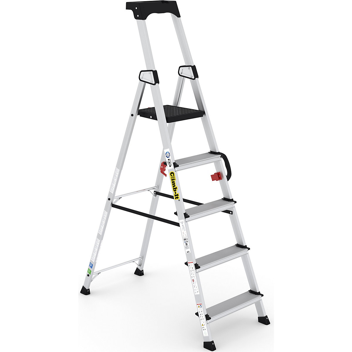 CLIMB-IT Professional Stepladders with Carry Handle, CLIMB-IT Professional Stepladders with Carry Handle, Climb-It Professional Stepladders with Carry Handle | 5 Tread | 150kg UDL-6