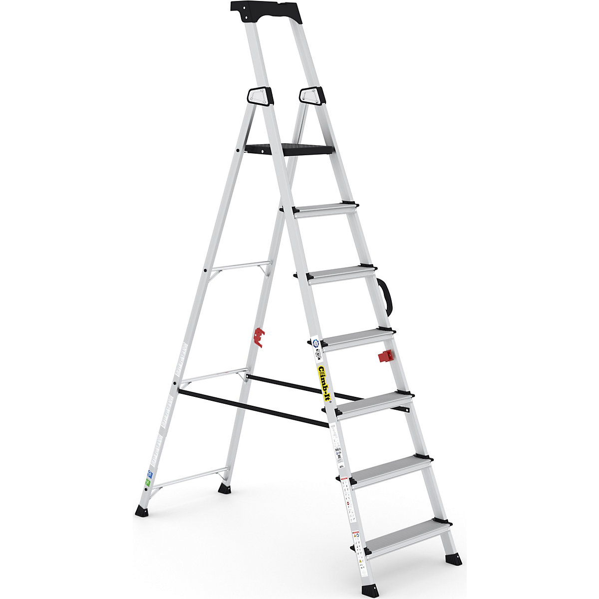 CLIMB-IT Professional Stepladders with Carry Handle, CLIMB-IT Professional Stepladders with Carry Handle, Climb-It Professional Stepladders with Carry Handle | 7 Tread | 150kg UDL-12