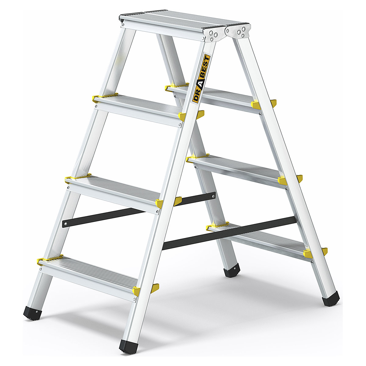 Drabest Dual-Sided Household Ladders | EN 14183, Drabest Dual-Sided Household Ladders | EN 14183, Drabest Dual-Sided Household Ladders | 810h x 440w mm | Aluminium | 4 Double-Sided Steps-2