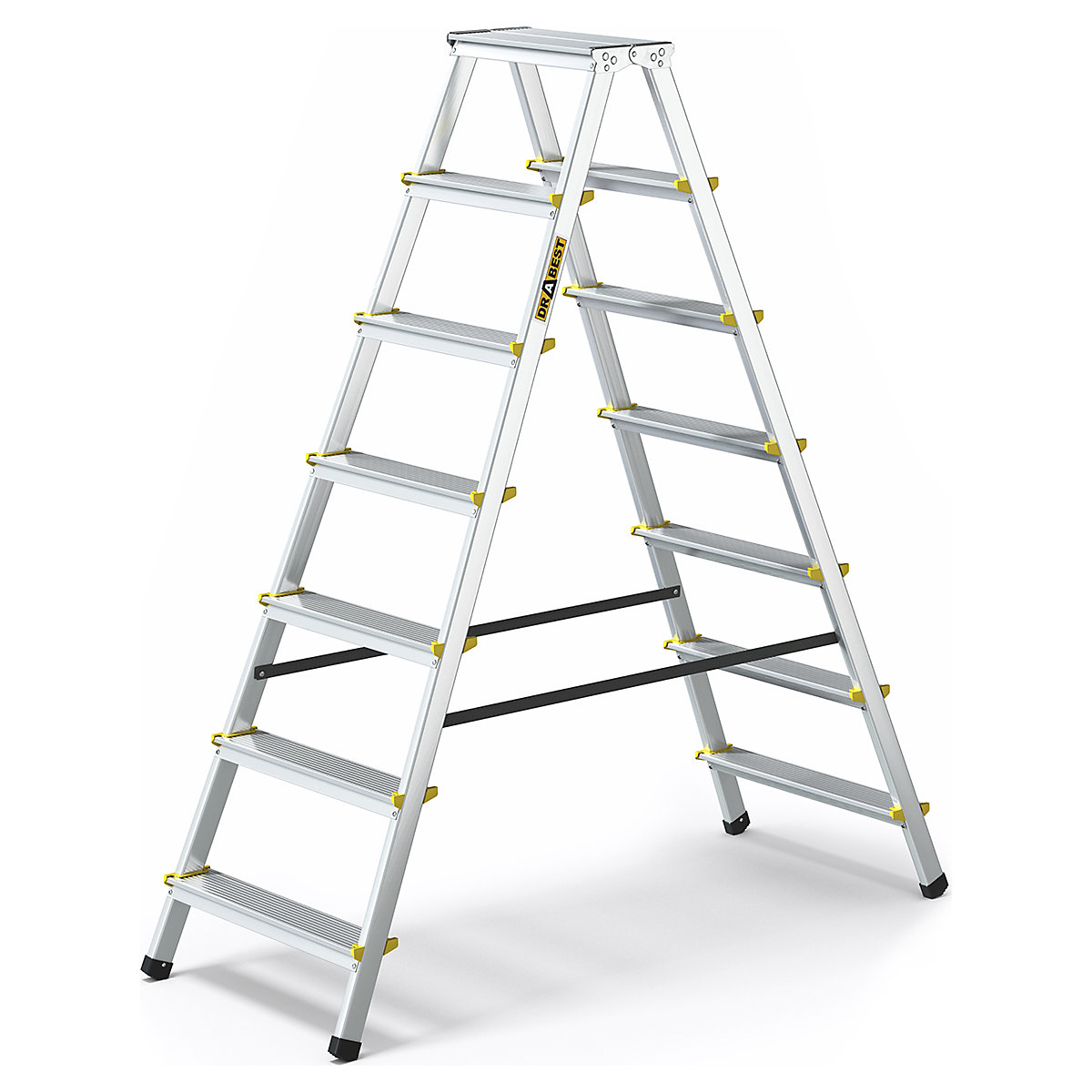 Drabest Dual-Sided Household Ladders | EN 14183, Drabest Dual-Sided Household Ladders | EN 14183, Drabest Dual-Sided Household Ladders | 1440h x 510w mm | Aluminium | 7 Double-Sided Steps-5