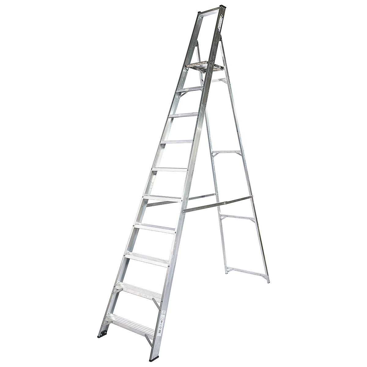 MagnaStep Aluminium Swingback Step Ladders, MagnaStep Aluminium Swingback Step Ladders, Swingback Step Ladder | 10 Tread | Open Height: 2613mm | Closed Height: 2875mm-1
