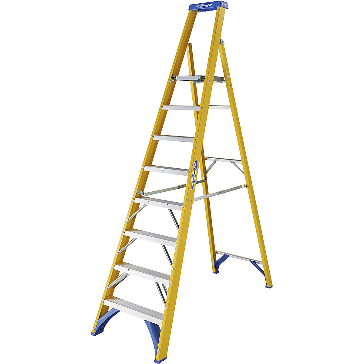Werner Fibreglass Platform Step Ladder