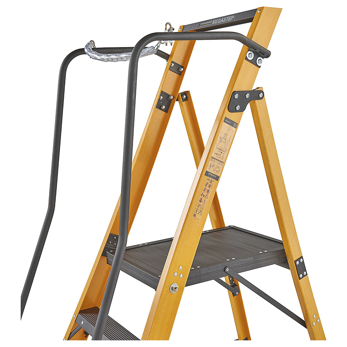 Werner Megastep Fibreglass Step Ladder (Product illustration 9)-8