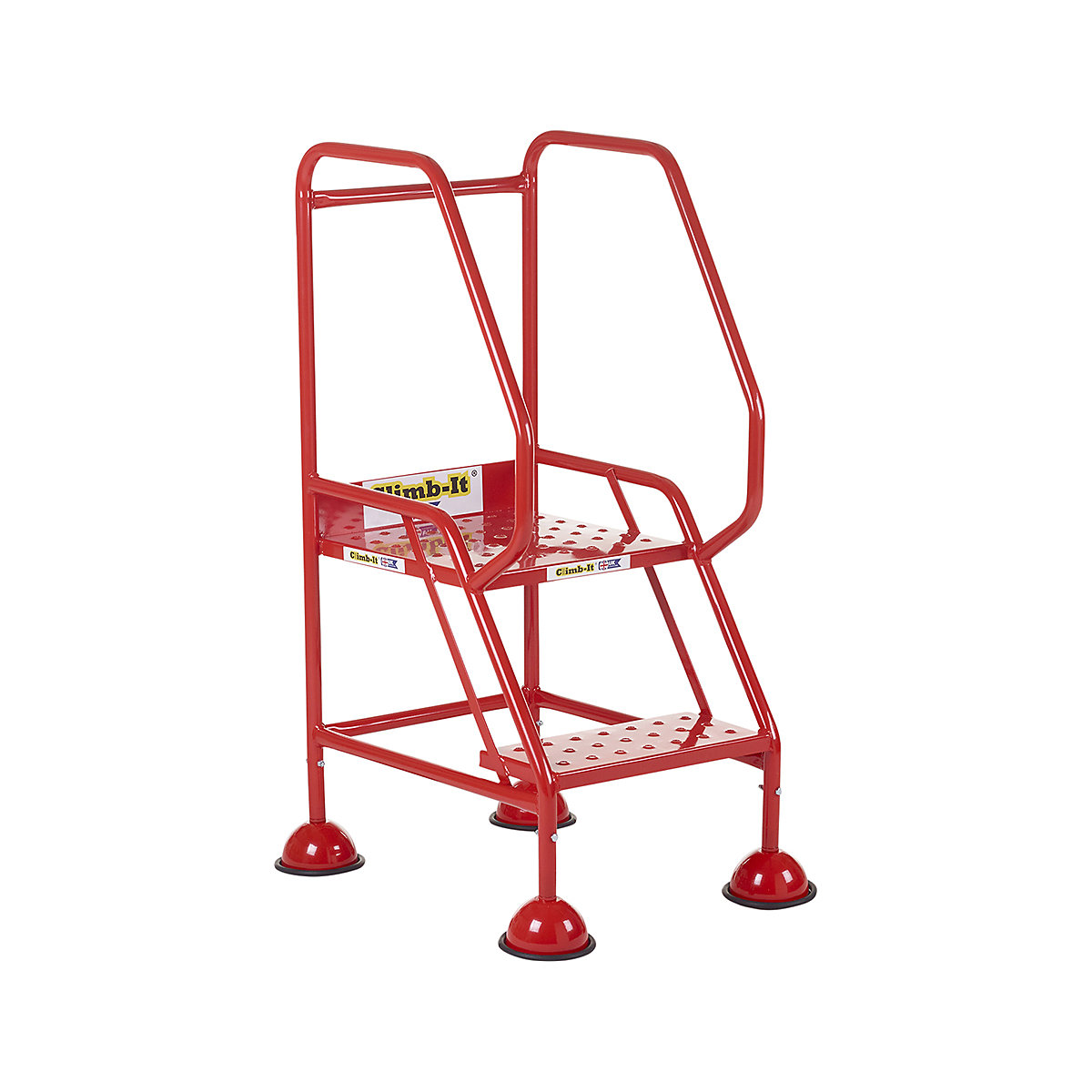CLIMB-IT Domed Feet Step | Red, Yellow & Grey