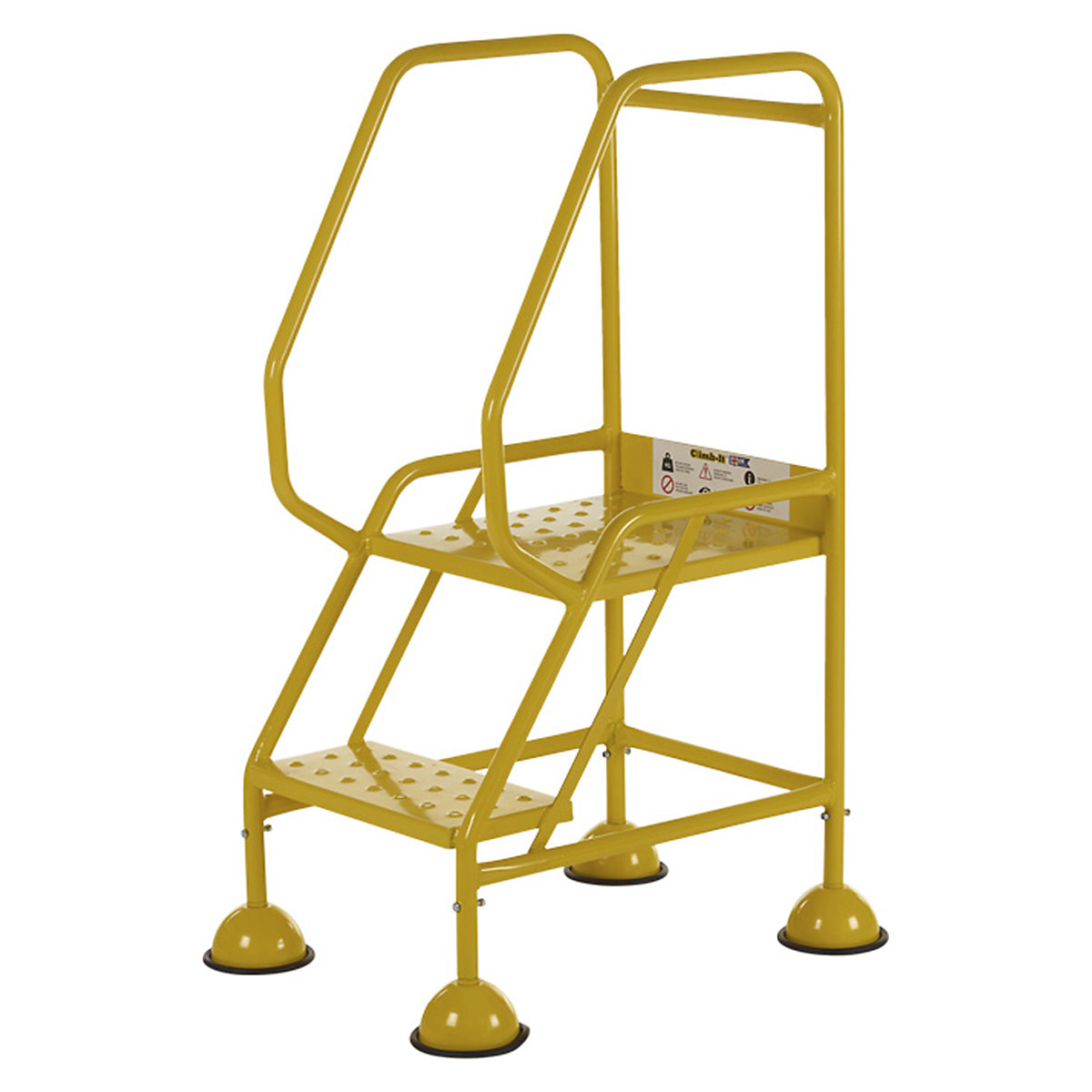 CLIMB-IT Domed Feet Step | Red, Yellow & Grey