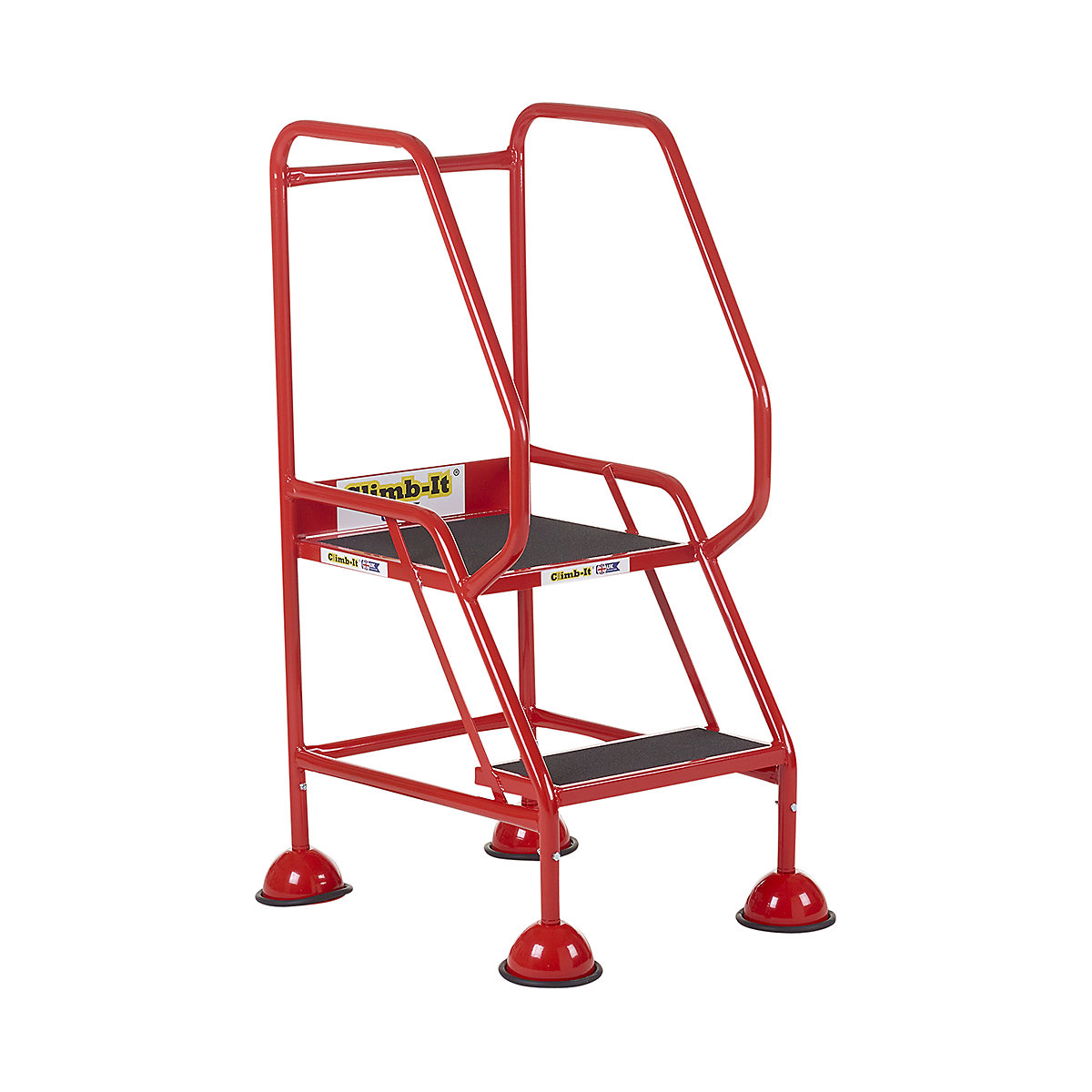 CLIMB-IT Domed Feet Step | Red, Yellow & Grey