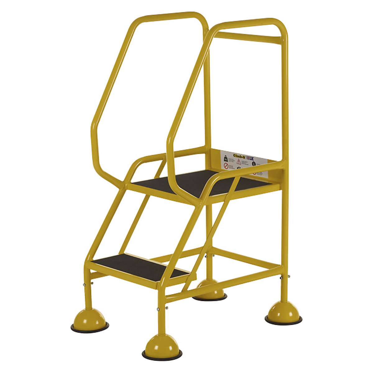 CLIMB-IT Domed Feet Step | Red, Yellow & Grey, CLIMB-IT Domed Feet Step | Red, Yellow & Grey, CLIMB-IT Domed Feet Step | 1085h x 575w mm | 2 Tread | Anti-Slip  | Yellow-3