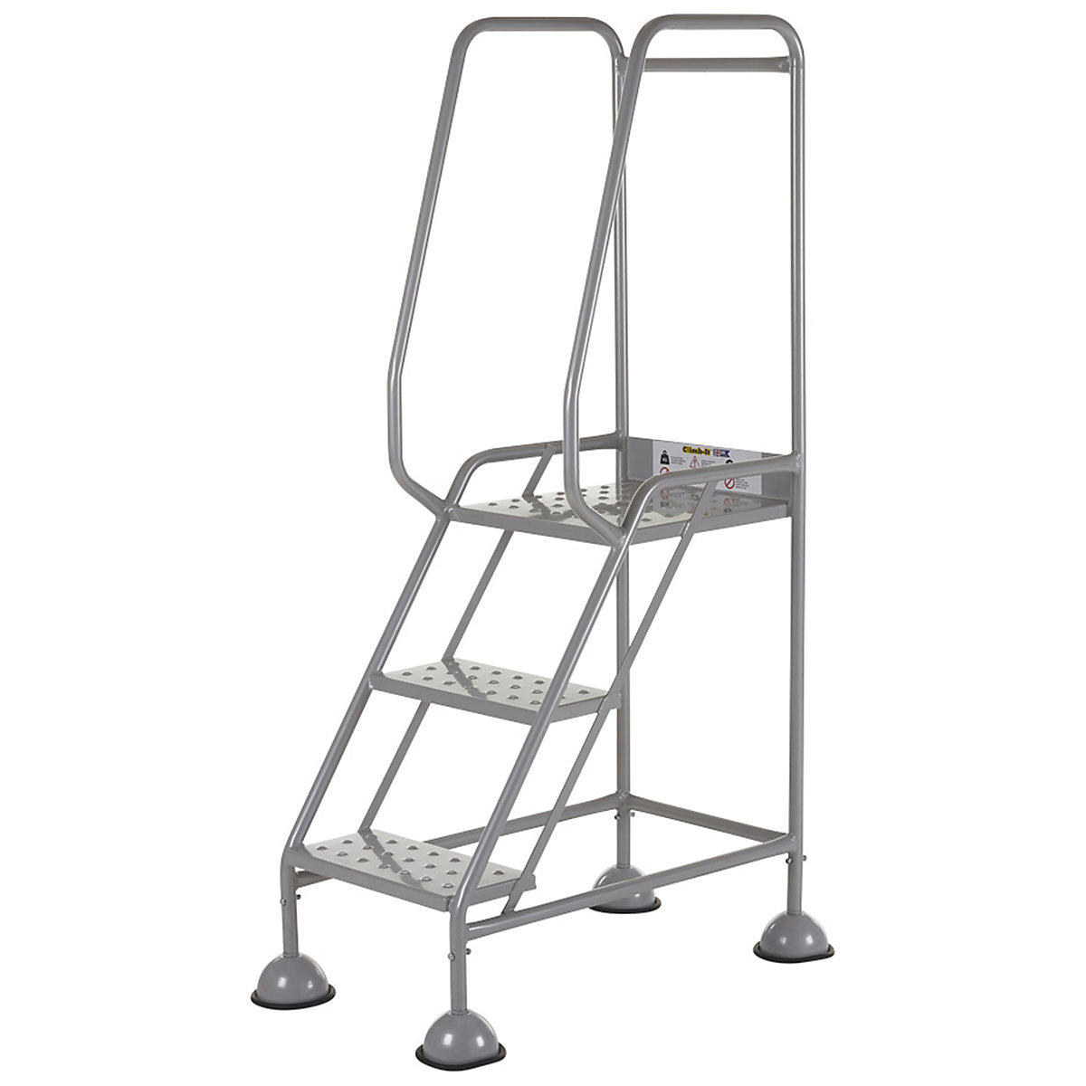 CLIMB-IT Domed Feet Step | Red, Yellow & Grey
