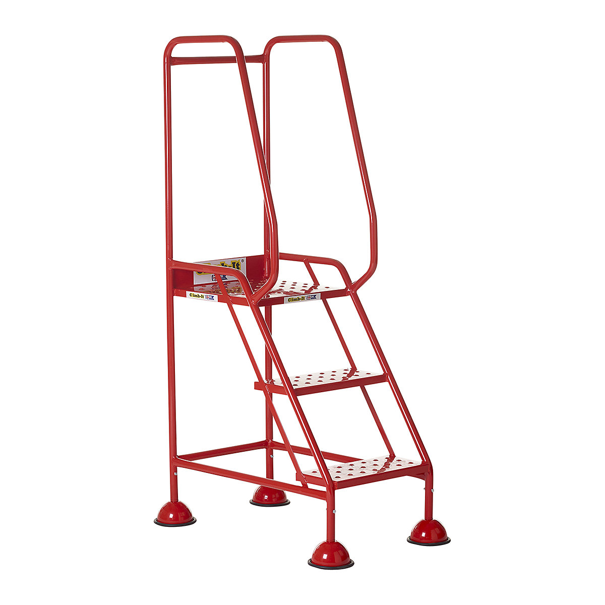 CLIMB-IT Domed Feet Step | Red, Yellow & Grey