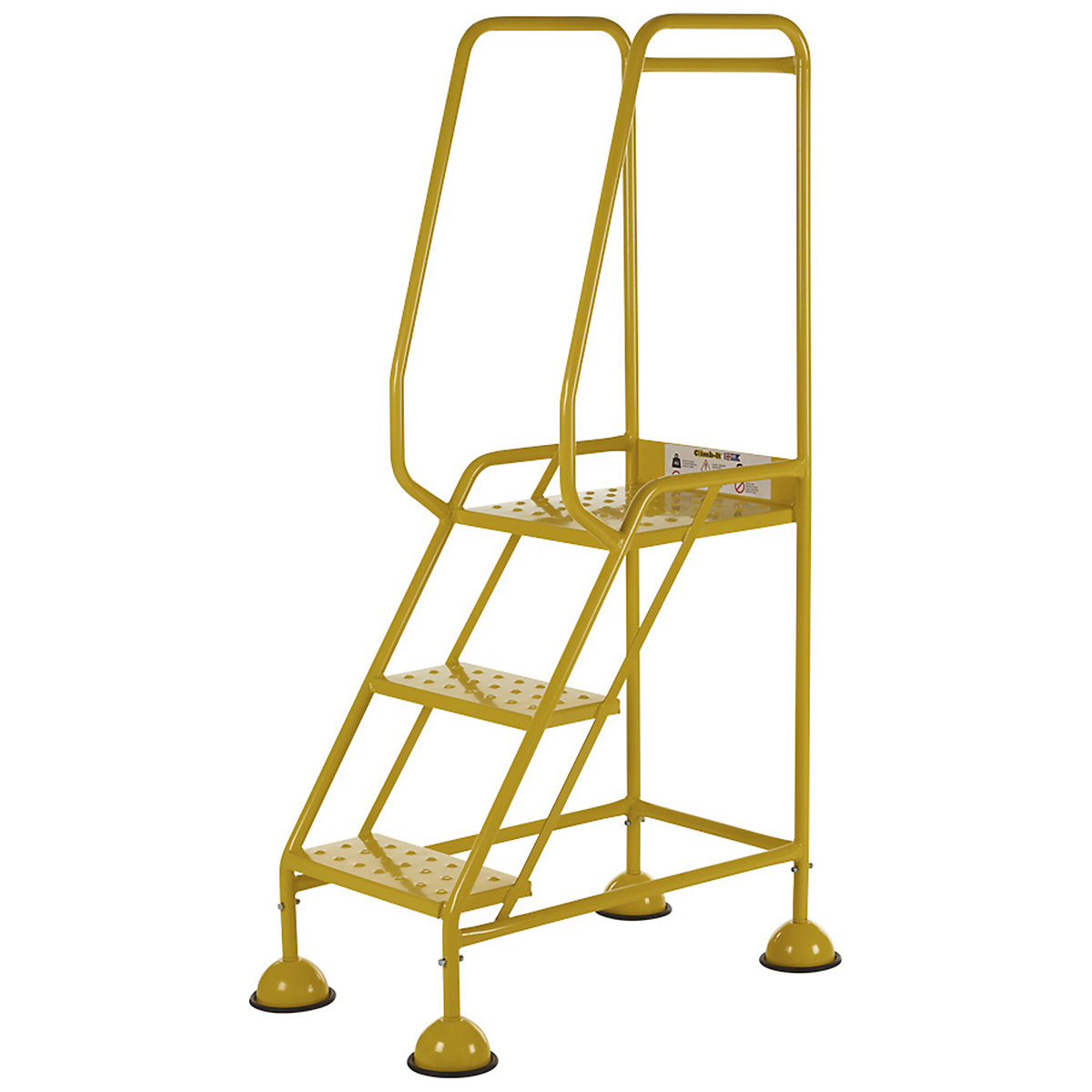 CLIMB-IT Domed Feet Step | Red, Yellow & Grey