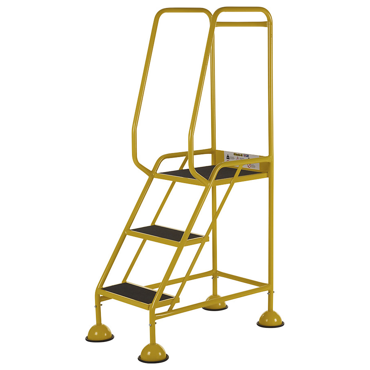 CLIMB-IT Domed Feet Step | Red, Yellow & Grey