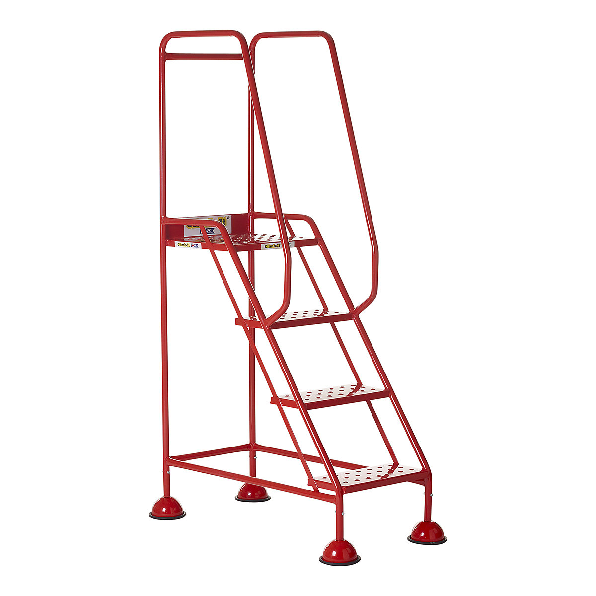 CLIMB-IT Domed Feet Step | Red, Yellow & Grey