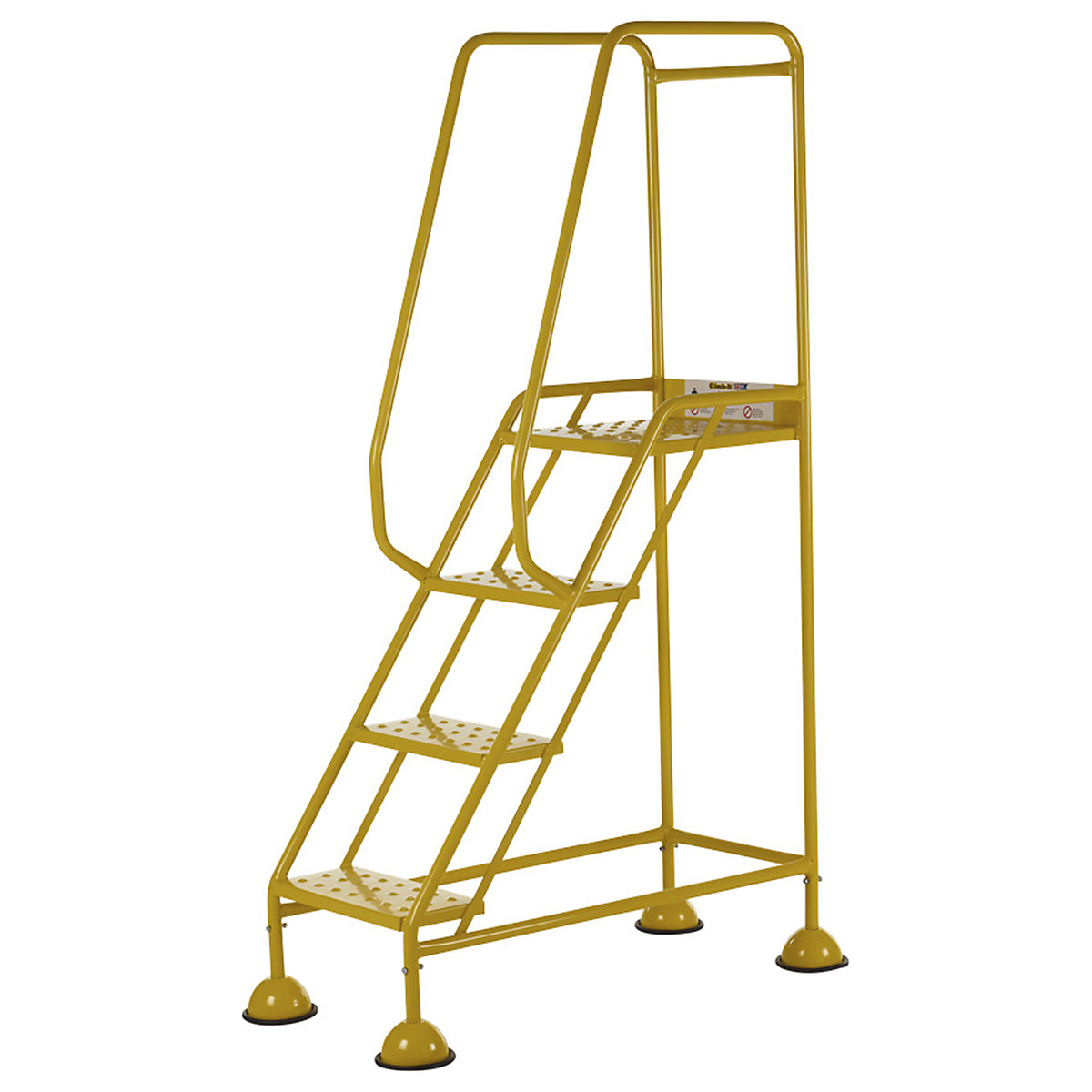 CLIMB-IT Domed Feet Step | Red, Yellow & Grey
