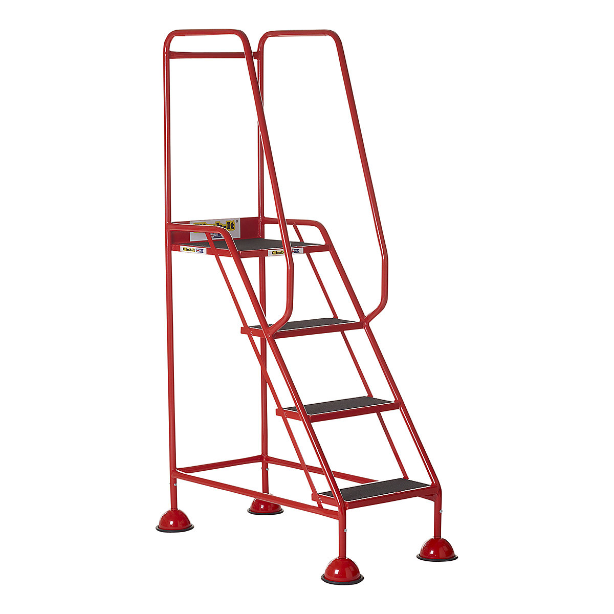CLIMB-IT Domed Feet Step | Red, Yellow & Grey