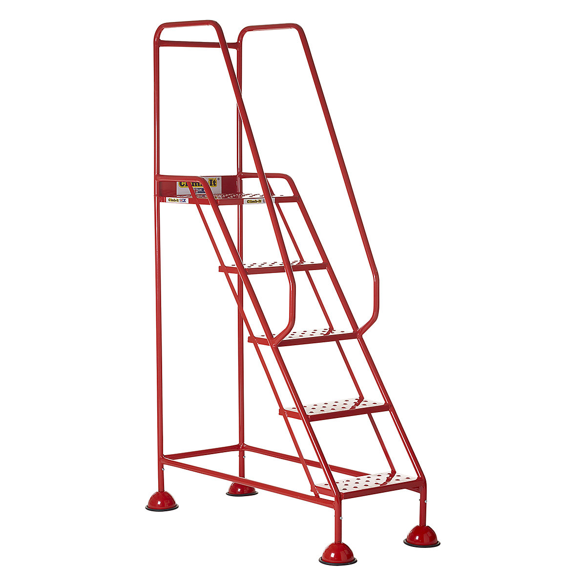 CLIMB-IT Domed Feet Step | Red, Yellow & Grey