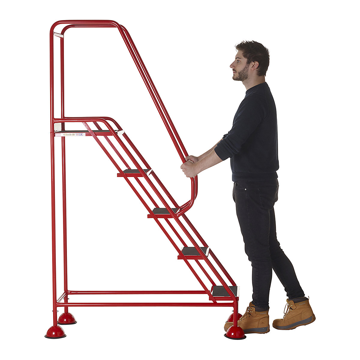 CLIMB-IT Domed Feet Step | Red, Yellow & Grey (Product illustration 10)-9