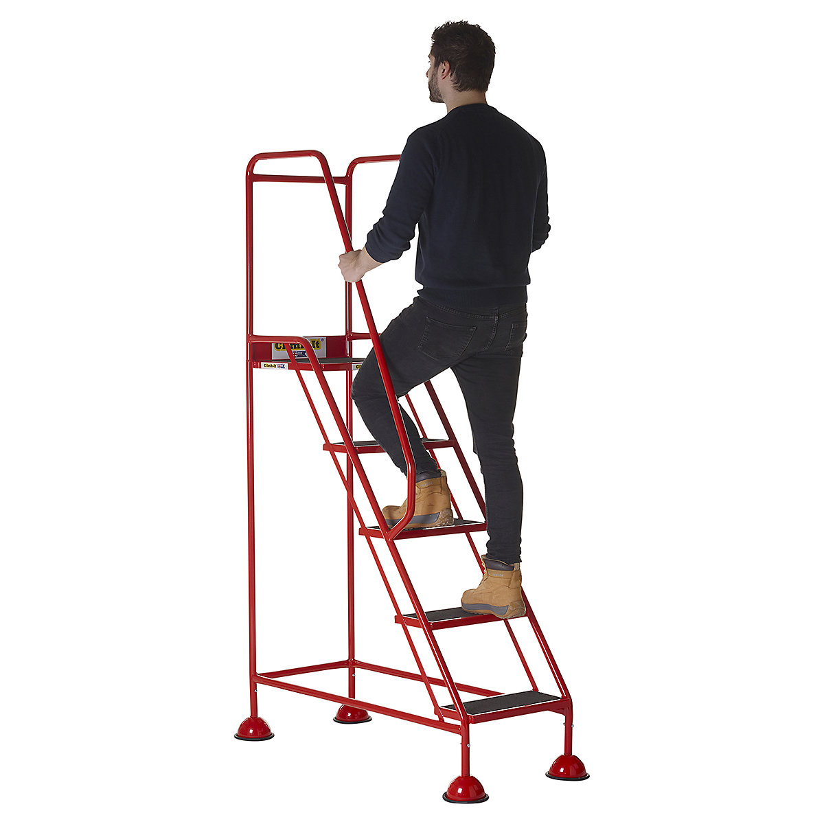CLIMB-IT Domed Feet Step | Red, Yellow & Grey (Product illustration 11)-10