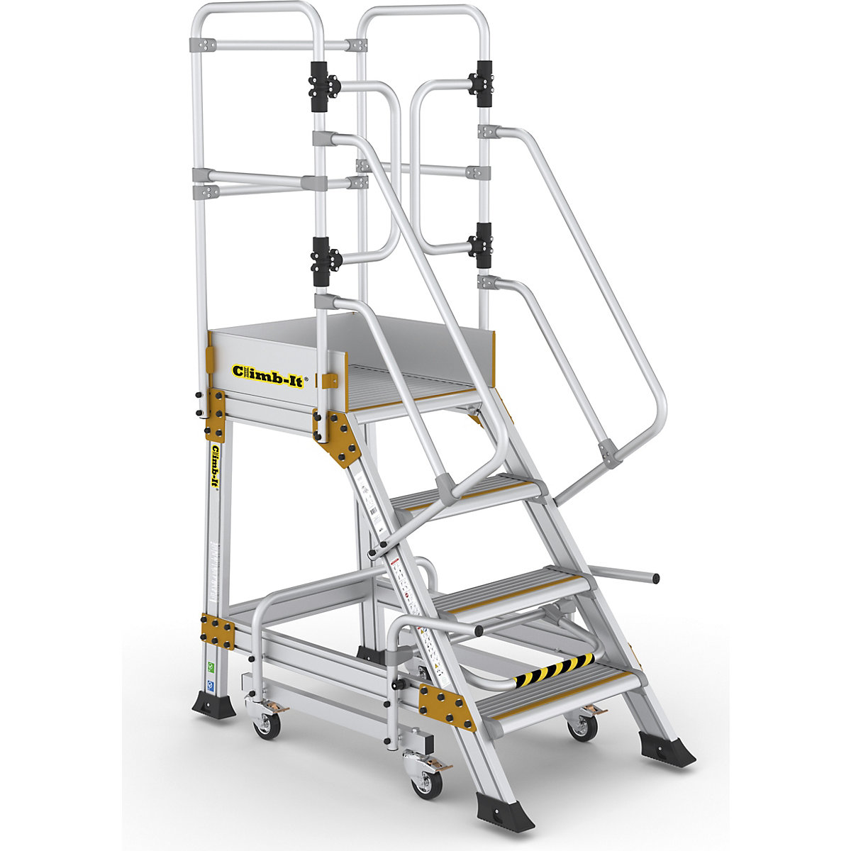 CLIMB-IT Safety Steps with Safety Lock | EN131 Certified, CLIMB-IT Safety Steps with Safety Lock | EN131 Certified, Climb-It Safety Steps with Safety Lock | 2100h x 780w mm | 4 Tread | 150kg UDL-4