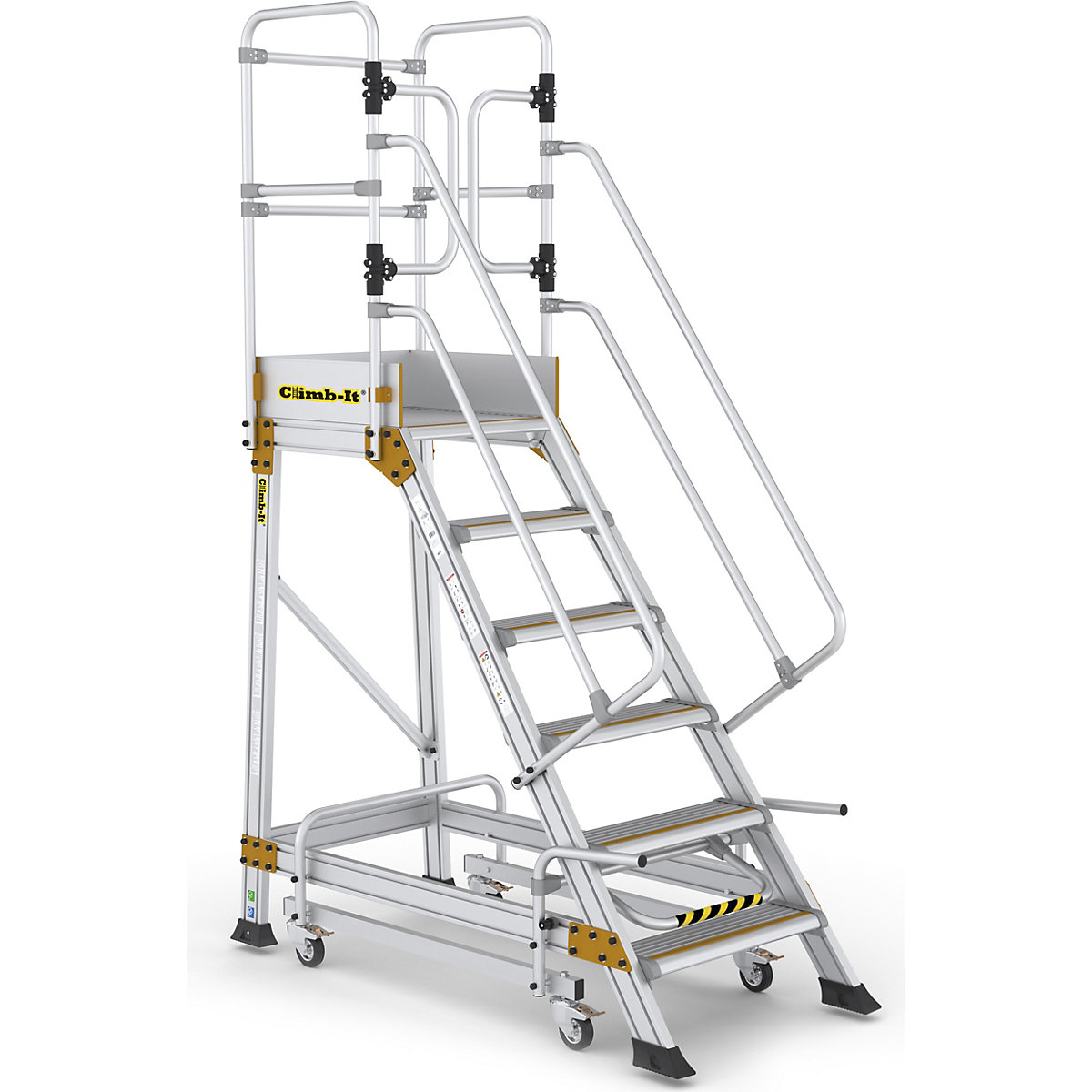 CLIMB-IT Safety Steps with Safety Lock | EN131 Certified, CLIMB-IT Safety Steps with Safety Lock | EN131 Certified, Climb-It Safety Steps with Safety Lock | 2600h x 830w mm | 6 Tread | 150kg UDL-10