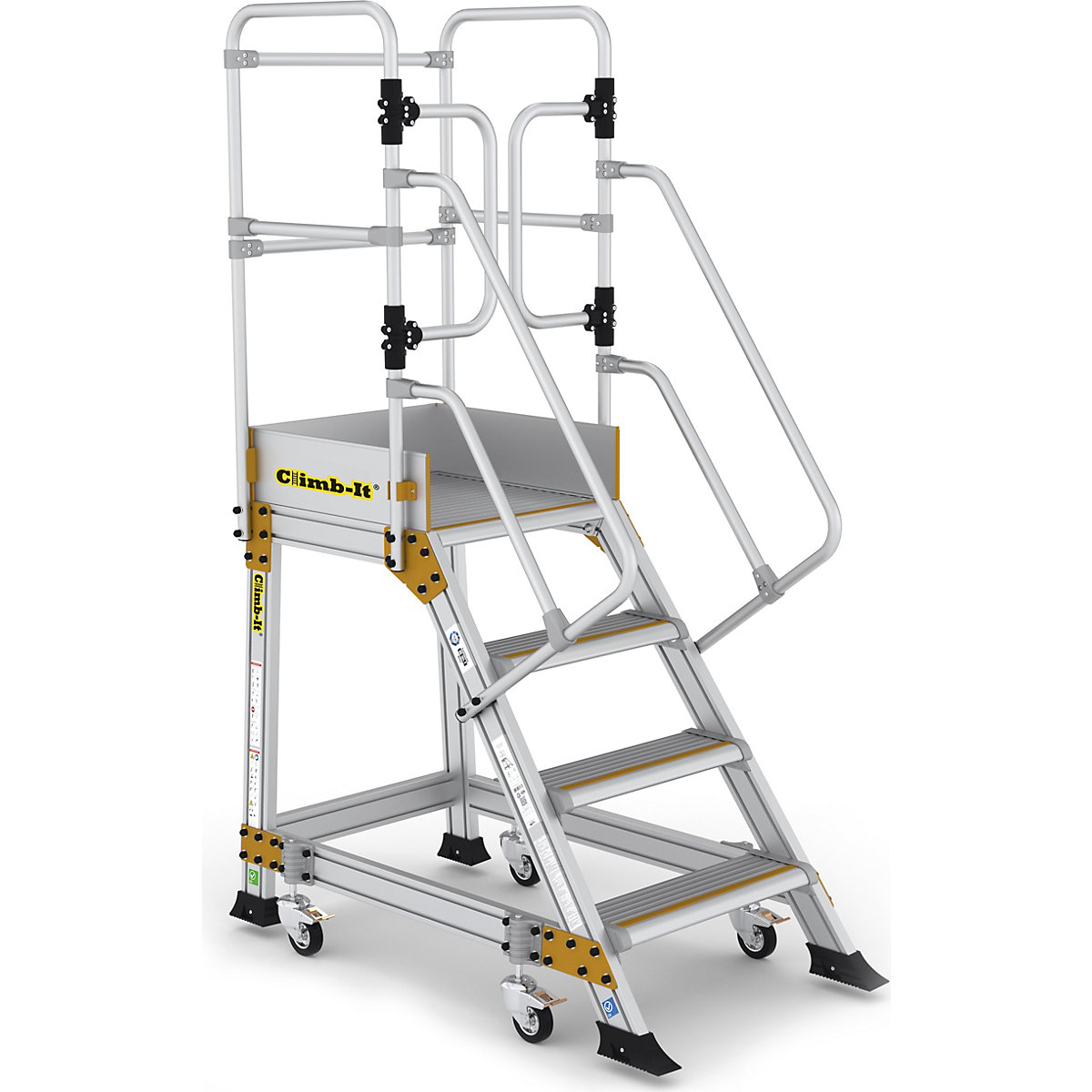 CLIMB-IT Weight Reactive Safety Steps | EN131 Certified, CLIMB-IT Weight Reactive Safety Steps | EN131 Certified, Climb-It Weight Reactive Safety Steps | 2100h x 790w mm | 4 Tread  | 150kg UDL-3