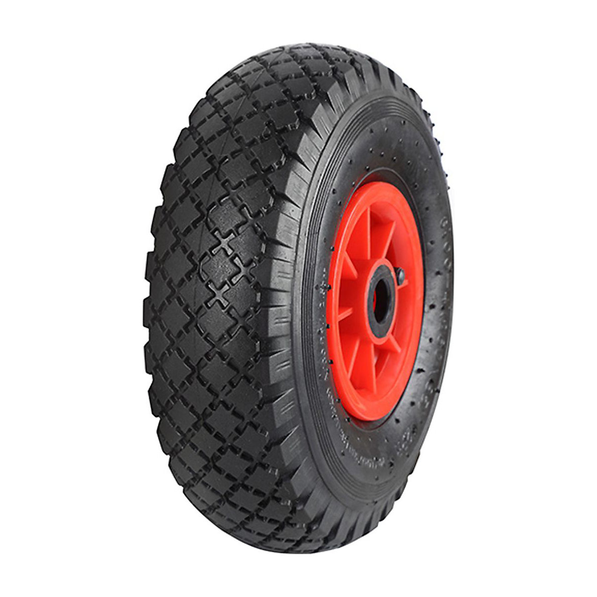 BiGDUG Pneumatic Wheel | Red Steel Centre | 260mm Dia.
