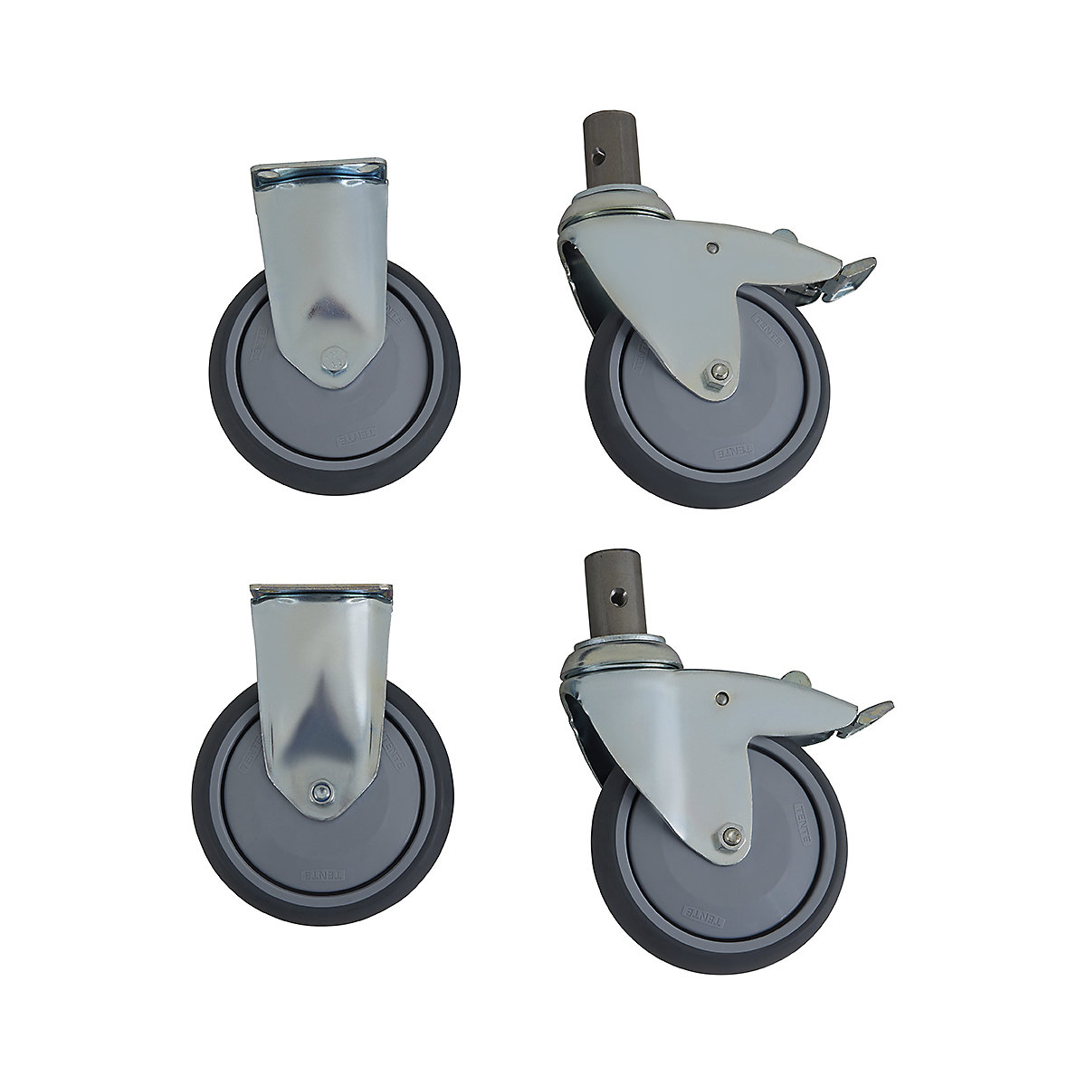 Castor Wheel Set | Thermoplastic Rubber | 125mm Dia. | 100kg