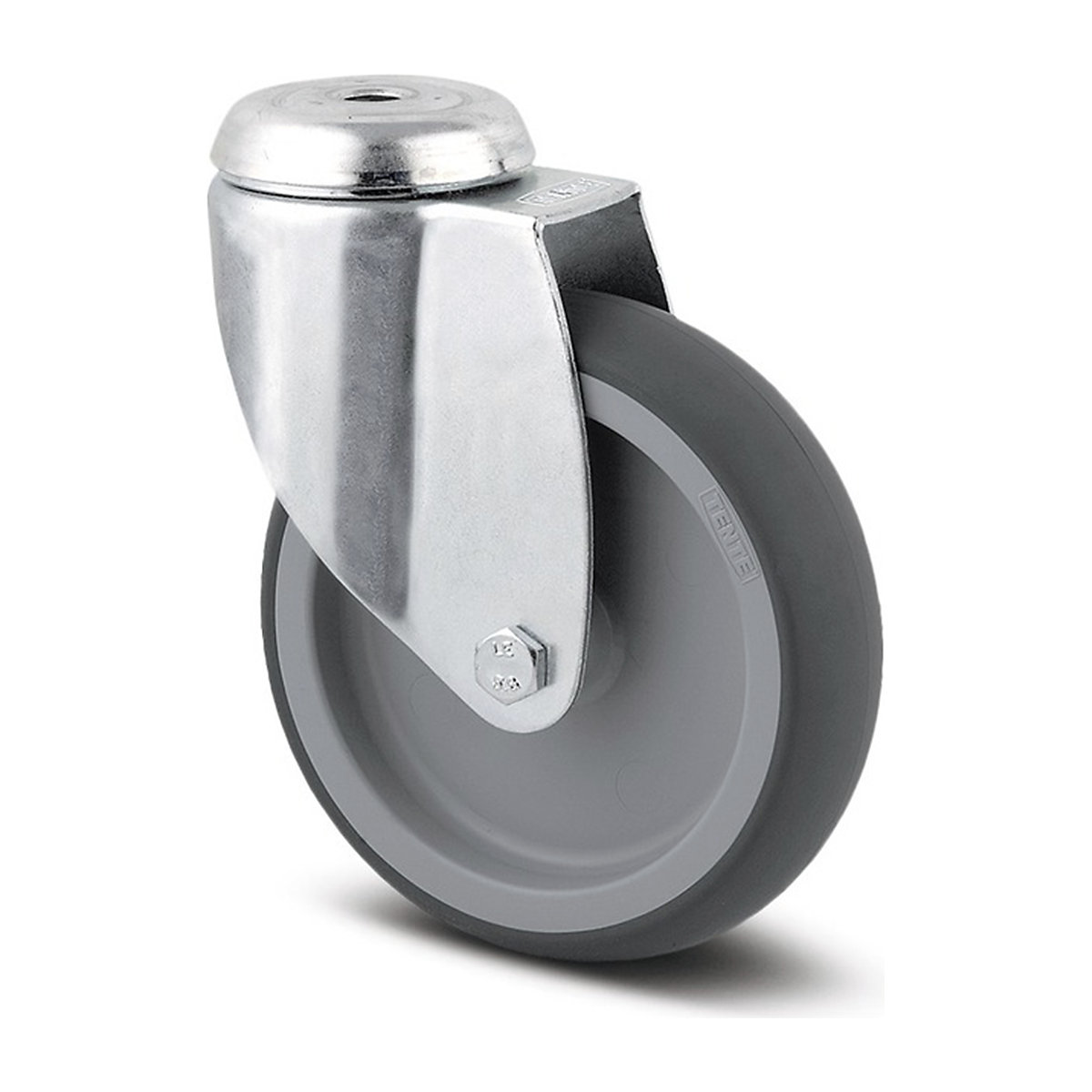 TENTE Agila Bolt Hole Castor | Thermoplastic Rubber | 100mm Dia. | 80kg