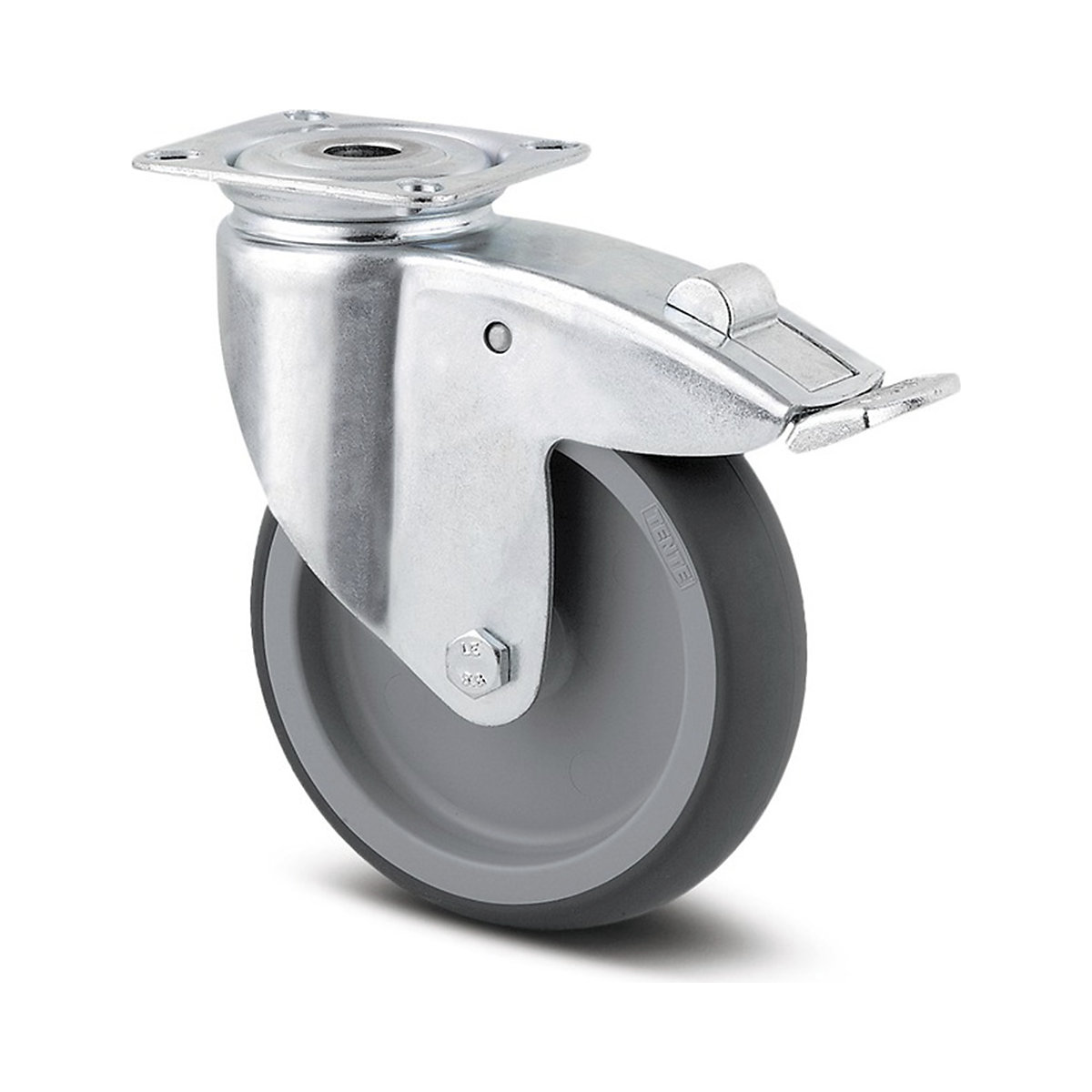 TENTE Agila Plate Castor | Thermoplastic Rubber | 125mm Dia. | 80kg, TENTE Agila Plate Castor | Thermoplastic Rubber | 125mm Dia. | 80kg, TENTE Agila Swivel/Braked Plate Castor | Thermoplastic Rubber | 125mm Dia. | 80kg-1