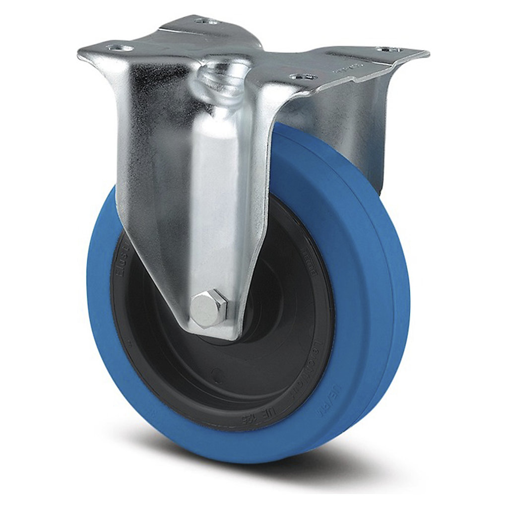 TENTE Alpha Elastic Rubber Castor 100mm 160kg Blue | BiGDUG