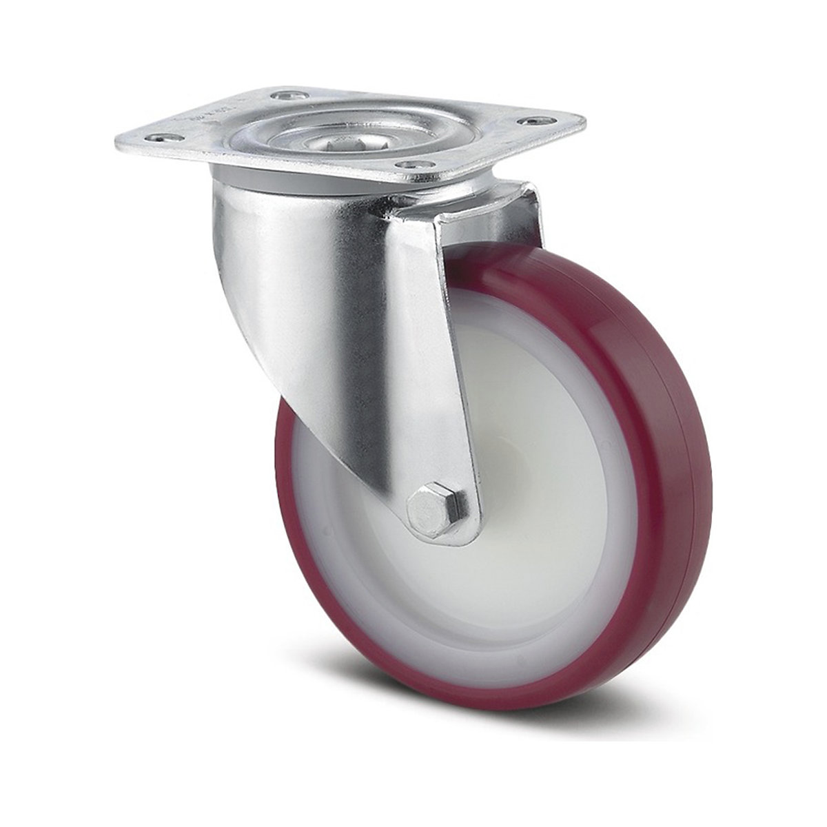 TENTE Alpha Plate Castor | Polyurethane | 125mm Dia. | 200kg