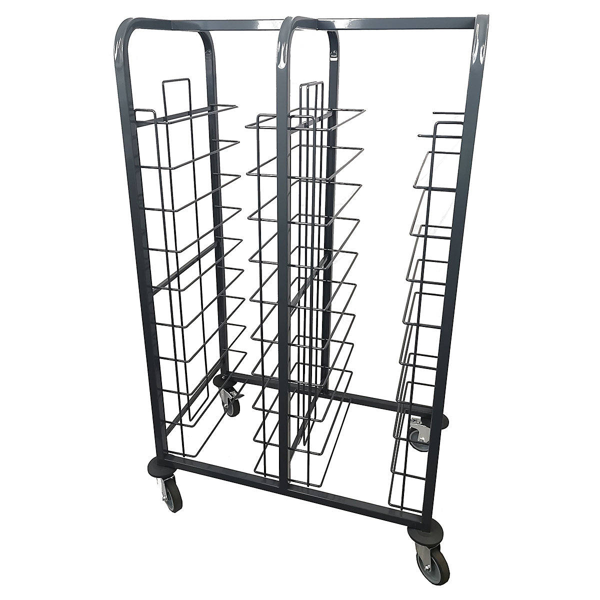 BiGDUG Tray Clearing Trolleys, BiGDUG Tray Clearing Trolleys, BiGDUG Tray Clearing Trolley | 1563h x 805w x 508d mm | Double Column | 12 Level | Stainless Steel-3