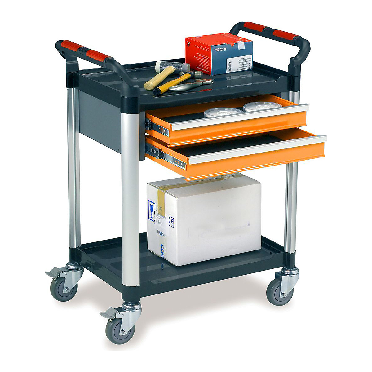 Proplaz Plastic Shelf Trolleys (Product illustration 2)-1